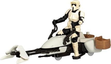 STAR WARS Epic World of Action Scout Trooper & Speeder Bike, 4-Inch Action Figure & Vehicle, Toys for 4 Year Old Boys and Girls & Up