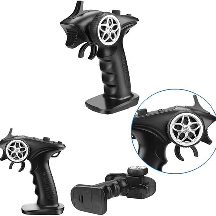 4H-TX 4CH 2.4GHz RC Radio System Transmitter with 4CH Controller Remote Control Receiver for RC Car, Boat, Tanks