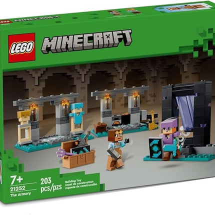 LEGO Minecraft The Armory Building Set, Includes Popular Minecraft Figures Alex and Armorsmith, Action Toy for Gamers and Kids, Gift for Boys and Girls 7 Years Old and Up, 21252