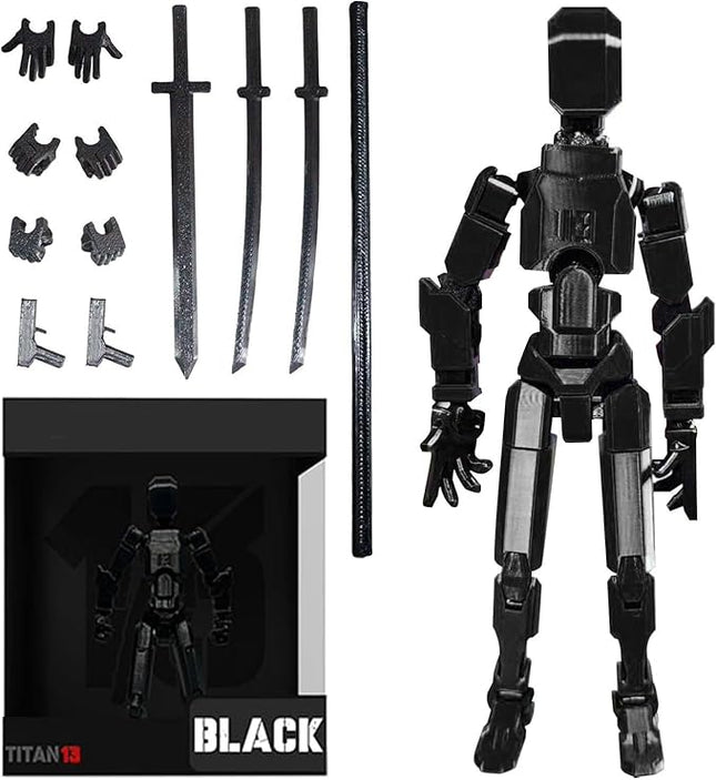 Assembly Completed T13 Action Figure, Titan 13 3D Printed Action Figure, 3D Printed Titan13, Assembled Dummy 13 Lucky 13 Toy Figure