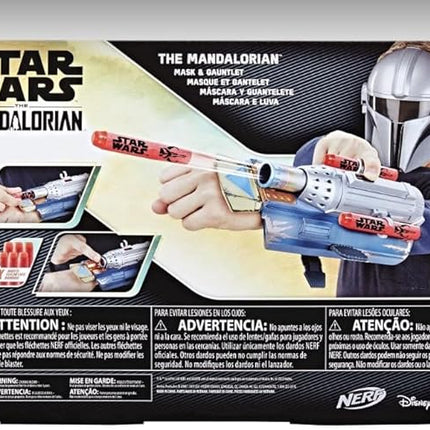 STAR WARS NERF The Mandalorian Rocket Gauntlet + Mask Set, NERF Dart-Launching Toy for Kids Roleplay, Toys for Kids Ages 5 and Up