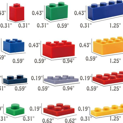 1500 Pieces Building Bricks, Classic Bulk Small Blocks, Classic Bricks Set Basic Building Blocks Compatible with All Major Brands