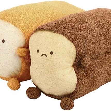 DENTRUN Toast Plush Pillow, Stuffed Bread Shape, Soft Food Plushie for Kids & Adults, 15"