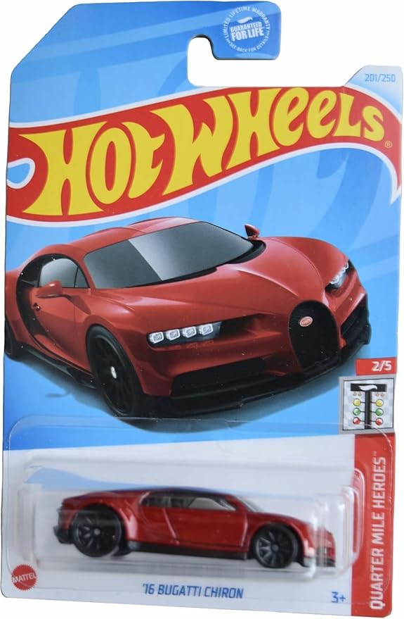 Hot Wheels '16 Bugatti Chiron, Quarter Mile Heroes 2/5 [red] 201/250
