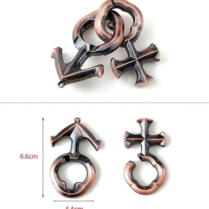 VolksRose 15pcs Brain Teaser Puzzles, Metal Wire Puzzles Set, Mind Smart Game IQ Challenge Puzzle Games, Educational IQ Test Unlock Interlocking Toy Lock Puzzles Gift for Adults Teenagers