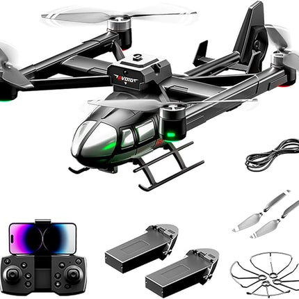 Camera Drone for Kids 8-12 & Adults, Beginner-Friendly Mini Drone with 360° Flips, One-Key Take Off/Landing, Headless Mode, 2 Batteries, RC Quadcopter Toys for Boys Girls