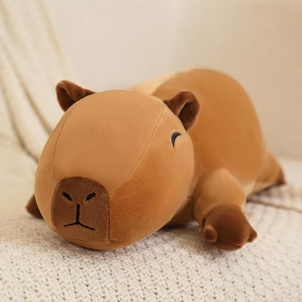 SQEQE Weighted Capybara Plush, Weighted Capybara Stuffed Animal, Cute Plushies Soft Pillow Toy Gift for Kids Adults 13.8 Inch, 1.6 Lbs