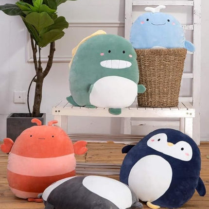 Soft Flat Dinosaur Plush Hugging Pillow Cute Green Dinosaur Stuffed Animal Dino Plushies Toys Kids Dino Anime Cushion for Birthday, Valentine's Day, Christmas...12 Inch