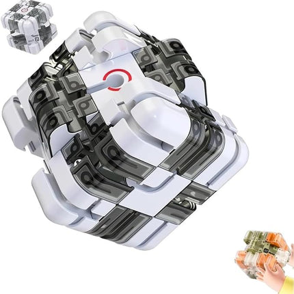 Zealburst Maze Cube Puzzle Toy,Zealburst Large Labyrinth Puzzle Maze Cube - Engaging Brain Teaser Toy,3D Smart Mazes Magic 𝐂ube & Ball,Brain Training for Stress Relief & Logic Development (#B)