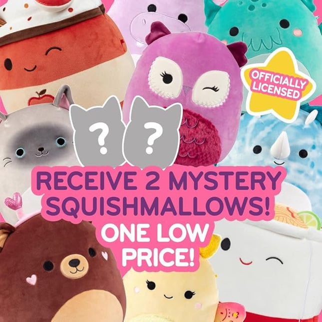 Squishmallows Mystery 10-Inch 2-Squish 2025 Value Pack - Get Two Large Sized Official Jazwares 10" Plush for Less - Collectible Soft & Squishy Stuffed Animal Toy - Gift Set for Kids, Girls & Boys