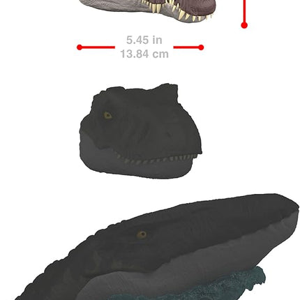 Mattel Jurassic World Rebirth Micro Adventure Playset, Spinosaurus Head Opens to 4 Interactive Features, 3 Micro Figures, Dinosaur Toy