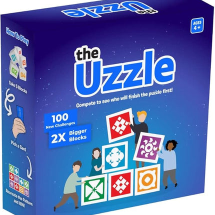 The Uzzle 3.0 Board Game, Family Board Games for Children & Adults, Block Puzzle Games for Ages 4+