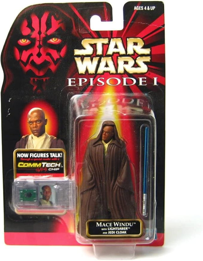 Star Wars Episode I: The Phantom Menace, Mace Windu (Jedi Cloak) Action Figure, 3.75 Inches