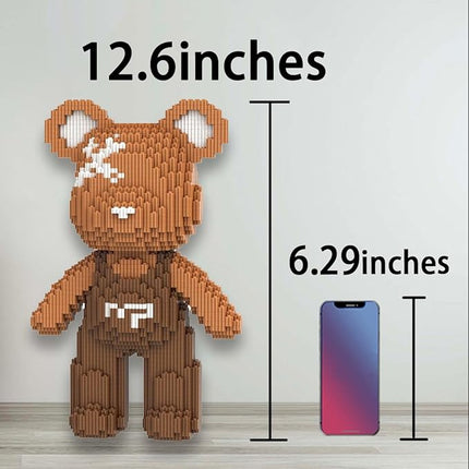 Brown Bear Micro Building Blocks Set(4500Pieces) Music Bear Building Blocks Gift for Adult and Kid