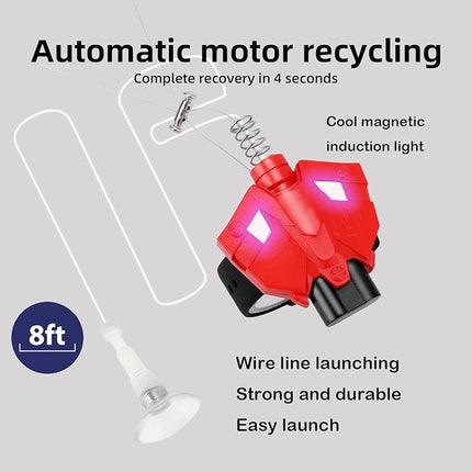 Web Launcher String Shooters Toy, Cool Gadgets Spider String Shooter Real Silk-Can Grab Small Objects, Superhero Role-Play Cool Stuff Fun Toys Great for Men and Kids (Red/White)