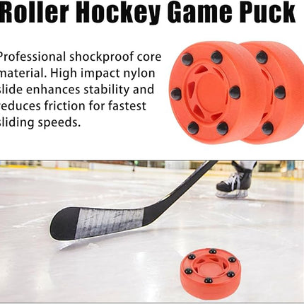 ZLY 2PCS Inline Roller Hockey Puck,Ice Hockey Pucks,Roller Hockeys Game Puck for Indoor and Smooth Outdoor Courts