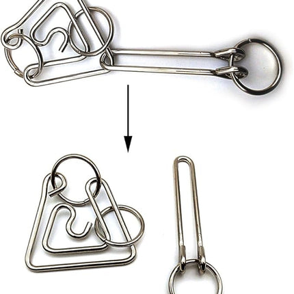 Zooshine 4 Sets Advanced Metal Brain Puzzles Teasers Higher Level Challenge for Party Games, Office Toys, Family Games for Kids Adults