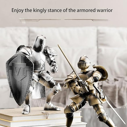 T13 Action Figure,Medieval Knight Action Figures,Dummy Lucky 13,3D Printed Robot Action Figure (Assembly Required) (Yellow)
