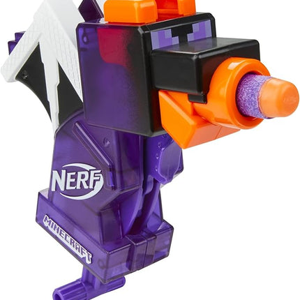 Nerf MicroShots Minecraft Ender Dragon Mini Blaster, Minecraft Dragon Mob Design, Includes 2 Official Elite Darts, Priming Handle
