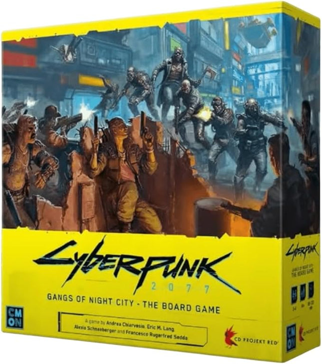 CMON Cyberpunk 2077: Gangs of Night City Board Game - Conquer Night City in This Immersive Sci-Fi Strategy Game! Adventure Game, Ages 14+, 1-4 Players, 90-120 Min Playtime, Made