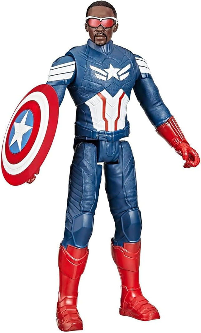 Marvel Studios Captain America Brave New World, Titan Hero Series, 12-Inch Captain America Action Figure, Super Hero Toys for Kids 4 and Up