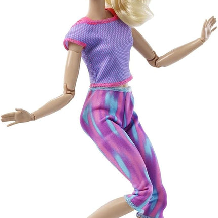 Barbie Made to Move Doll with 22 Flexible Joints & Long Blonde Ponytail Wearing Athleisure-wear for Kids 3 to 7 Years Old
