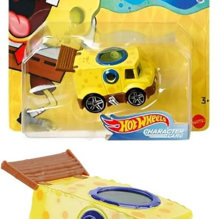Underwater Wheels Spongebob Character Squarepants 6-Pack Car Bundle + Spongebob Yellow Bubble Van / Patrick Star / Squidward / Mr. Krabs / Plankton / Sandy Cheeks Racer Die-Cast 6 Items Bundle