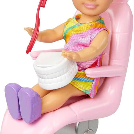 Barbie Careers Playset, Dentist with Blonde Doctor Fashion Doll, Toddler Small Doll, Furniture & Accessories