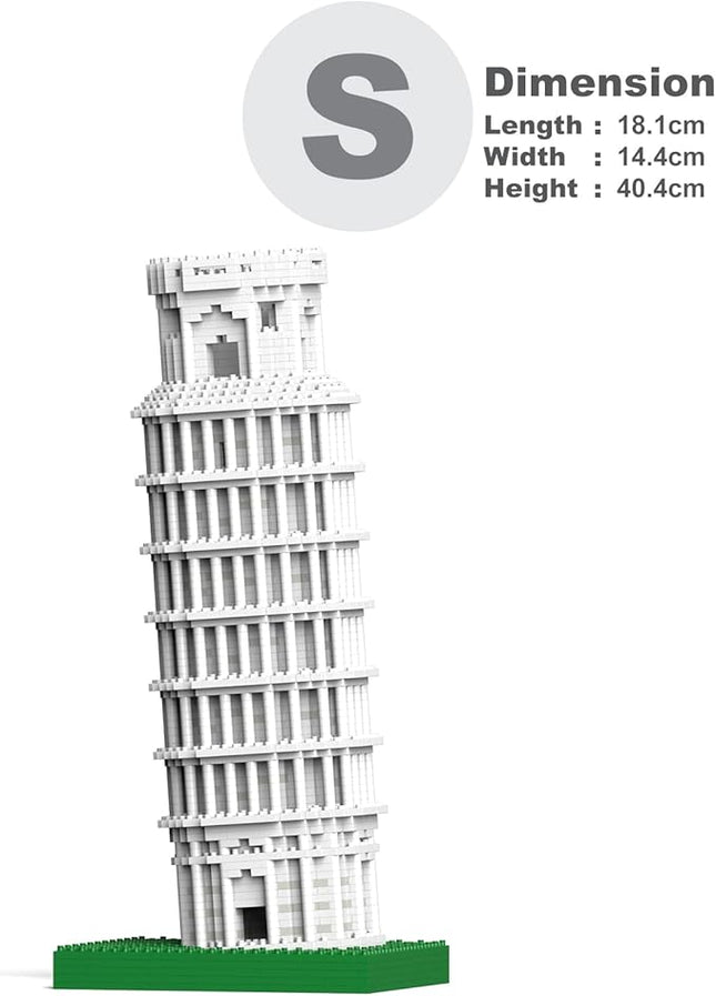 JEKCA Leaning Tower of Pisa 01S | Architecture Plastic Building Blocks | Age 14+