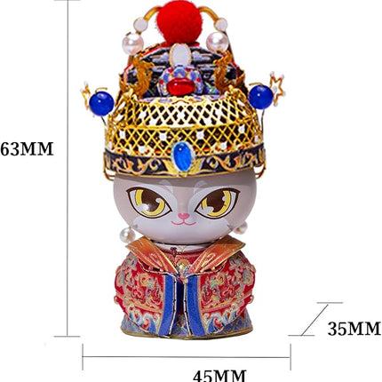 MU 3D Metal Puzzle for Adult Cat Couple,Chinese Bridal and Bride Figure Model Kits Brain Teaser Love Wedding Gift Home Decor