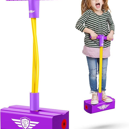 CUUGO LET'S GO! CG Jumping Promotes Growing Taller- Pogo Stick Foam Pogo Jumper for Kids, Toys for 3-12 Year Old Boys Girls Outdoor Toys Indoor Toys Fun Gifts Christmas Stocking Stuffers Gifts