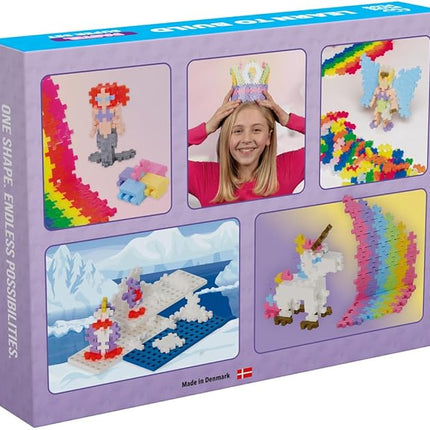 Plus-Plus - Learn to Build Super Set - Pastel Mix, 1,200 Pieces w/ 4 Baseplates - Construction Building Stem/Steam Toy, Interlocking Mini Puzzle Blocks for Kids