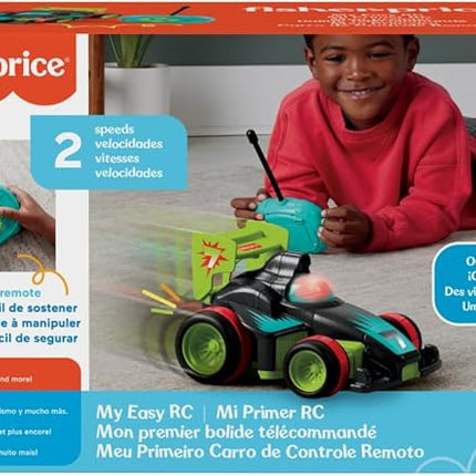 Fisher-Price Preschool Toy Remote Controlled Car My Easy RC with 2 Speeds for Kids Ages 3+ Years (Amazon Exclusive)