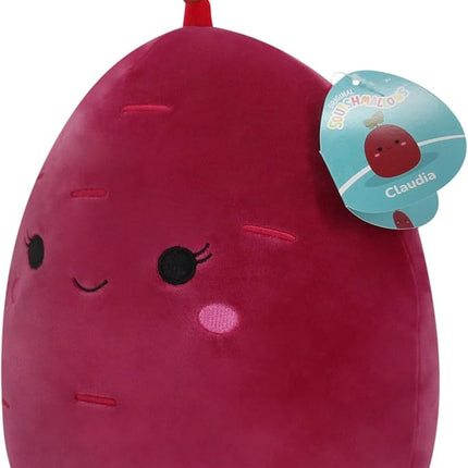 Squishmallows 12-Inch Claudia Purple Beet - Medium-Sized Ultrasoft Official Kelly Toy Plush
