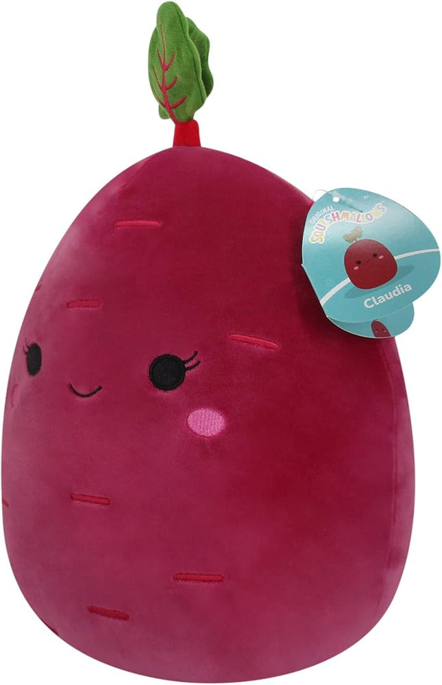 Squishmallows 12-Inch Claudia Purple Beet - Medium-Sized Ultrasoft Official Kelly Toy Plush