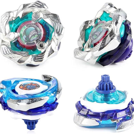 Battling Burst Gyro Blade Toy Set Gift 12 Burst Spinning Tops 2 Two Way Launchers Grip Starter for Boys Children Kids 6 8 10 12+ Battle Game with Portable Box