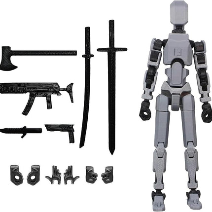 Assembly Completed T13 Action Figure, Titan 13 3D Printed Action Figure, 3D Printed Titan13, Assembled Dummy 13 Lucky 13 Toy Figure