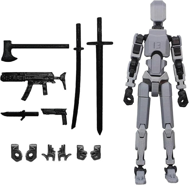 Assembly Completed T13 Action Figure, Titan 13 3D Printed Action Figure, 3D Printed Titan13, Assembled Dummy 13 Lucky 13 Toy Figure