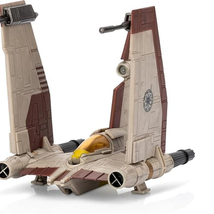 Star Wars Micro Galaxy Squadron V-19 Torrent Starfighter - 5-Inch Vehicle with Folding Wings and Tail Fin Plus 1-Inch Micro Figure Accessory