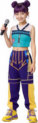 Girls Demon Pop Singer Hunters Costume 3-14 Years Stage Dance Idol Cosplay Outfit, Kids Halloween Costumes