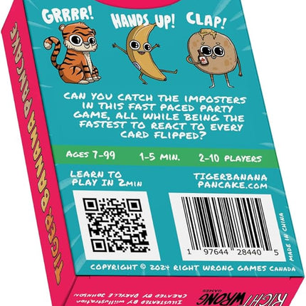 I'm Right You're Wrong Tiger Banana Pancake: 5 Min Card Game for Families, Fun & Hilarious Party Game for Kids, Teens & Adults, Ages 7-99, 2-10 Players, Designed by Darylle Johnson, seen on Netflix