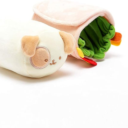 Anirollz Puppiroll Plush in Burrito Outfitz – Kawaii Stuffed Animal with Removable Costume – Cute Squishy Plush Toy Gift for Boys & Kids