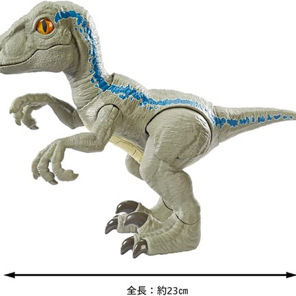 Mattel Jurassic World Primal Pal Blue with Spring-activated Action, Sound Effects Plus Neck, Shoulder, Tail and Feet Articulation for Added Play Movement