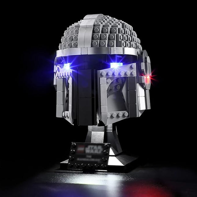 BRIKSMAX Led Lighting Kit for Star Wars The Mandalorian Helmet - Compatible with Lego 75328 Building Blocks Model- Not Include The Lego Set