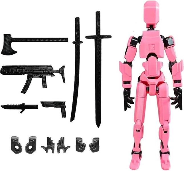 Assembly Completed T13 Action Figure, Titan 13 3D Printed Action Figure, 3D Printed Titan13, Assembled Dummy 13 Lucky 13 Toy Figure