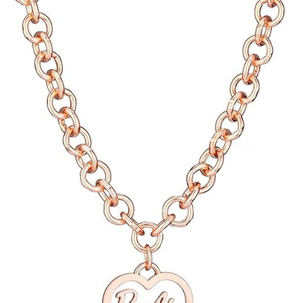 Barbie Round Link Heart Necklace