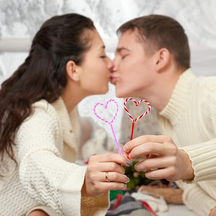 Caydo 200 Pieces Pink Pipe Cleaners 6 mm x 12 inch, Creative Crafts Decorations in 4 Colors for Valentine's Day Decorations (Red, Pink, White, Purple)