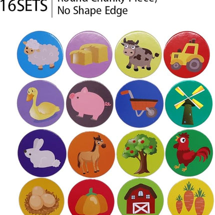 KiDEPOCH Memory Match Game – 16 Matching Pairs Preschool Memory Games Featuring Barnyard Element, Non Toxic Educational Memory Matching Game, Perfect for Kids, Toddlers, 3 Year Old or Up