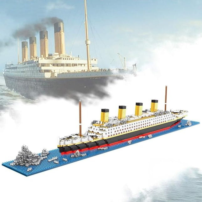 Titanic Ship Model Building Block Set for Adults Cruise Ship MIicro Blocks DIY Educational Toys for Kids Ages of 14+ 1872 Pieces
