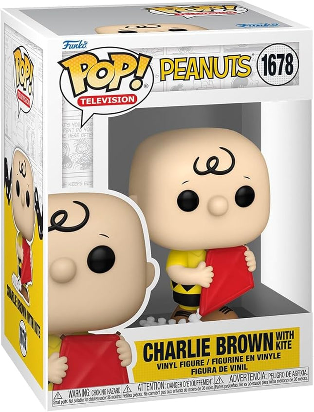 Funko Pop Animation: Peanuts - Charlie Brown - Charlie Brown With Kite - Classic Peanuts - Collectable Vinyl Figure - Gift Idea - Official Merchandise - Toys for Kids & Adults - Cartoon/Animation Fans